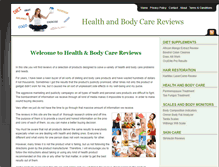 Tablet Screenshot of healthandbodycarereviews.com